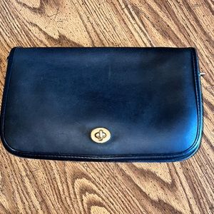 Vintage Coach Convertible Clutch Black Bag. Made USA.